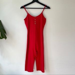 Active USA Red Sleeveless Romper